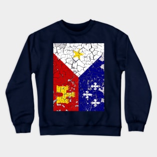 Peeling Acadiana Flag 2 Crewneck Sweatshirt